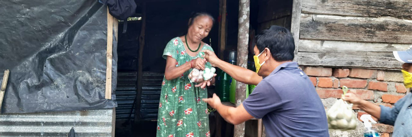 Food and Basic Medicine Distribution During Covid at Kumai